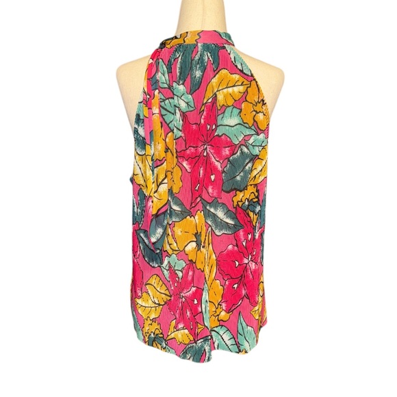 Anthropologie NWT Maeve Glocester Pink Floral Halter Top - Picture 3 of 5
